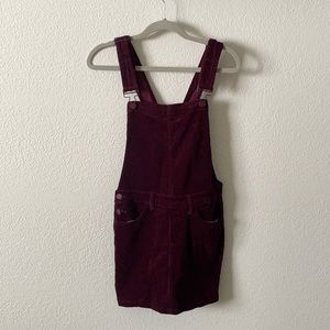 Burgundy Overall Dress